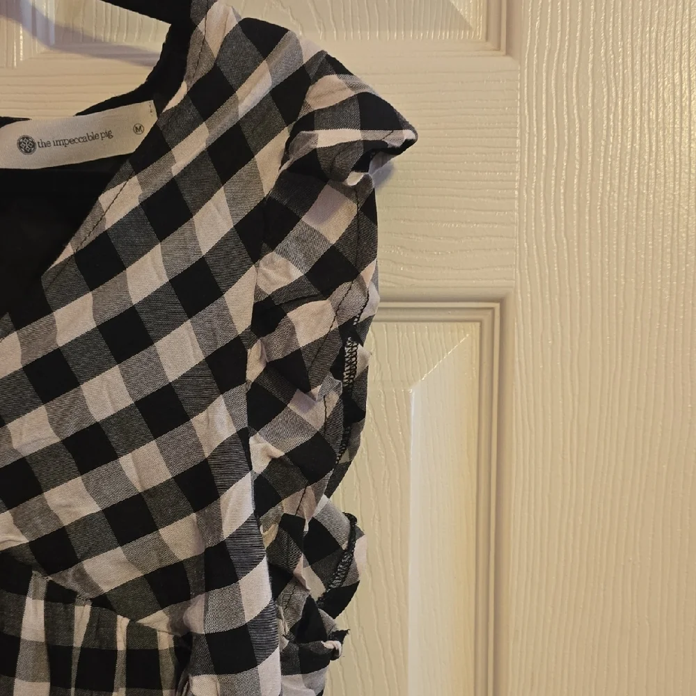 The Impeccable Pig‎ Monochrome Plaid Dress